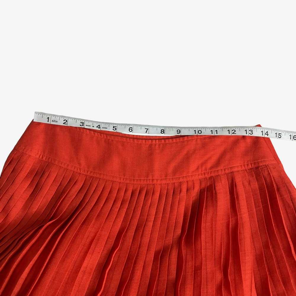 Kenzo Red Midi Skirt with Green Floral Border - Picture 16 of 16